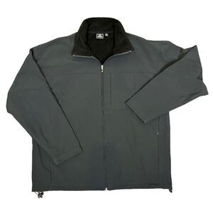Champion Soft Shell Fleece Lined Full Zip Jacket Charcoal Men's Size Large
